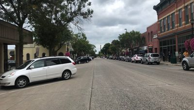 Empty road in “downtown” Northfield