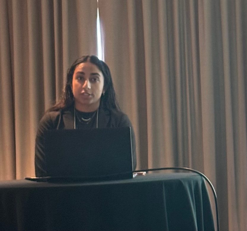 Econ Senior Jivana presents her research at the Midwest Economics Association Conference in March 2025