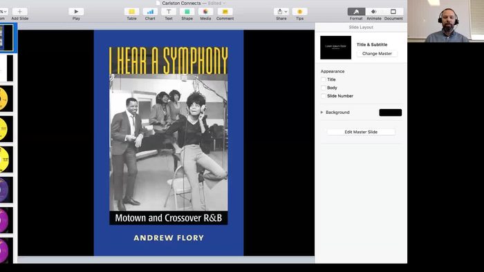 Screenshot of an online presentation