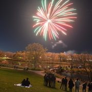 fireworks over Lyman Lakes