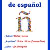 Mesa de español (Spanish Table)
