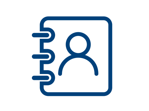 icon of an address book