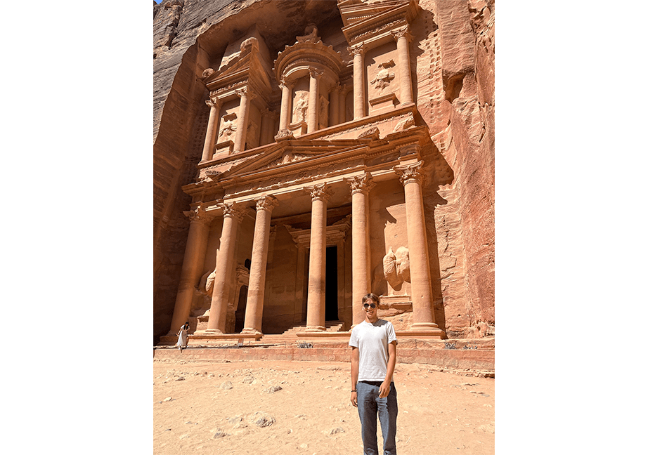Owen Jones, '26, in Petra, Jordan