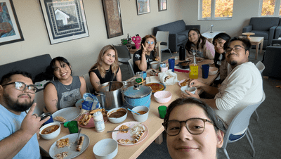 Current and Future Casa residents sharing a meal