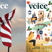 Collage of two Voice covers.